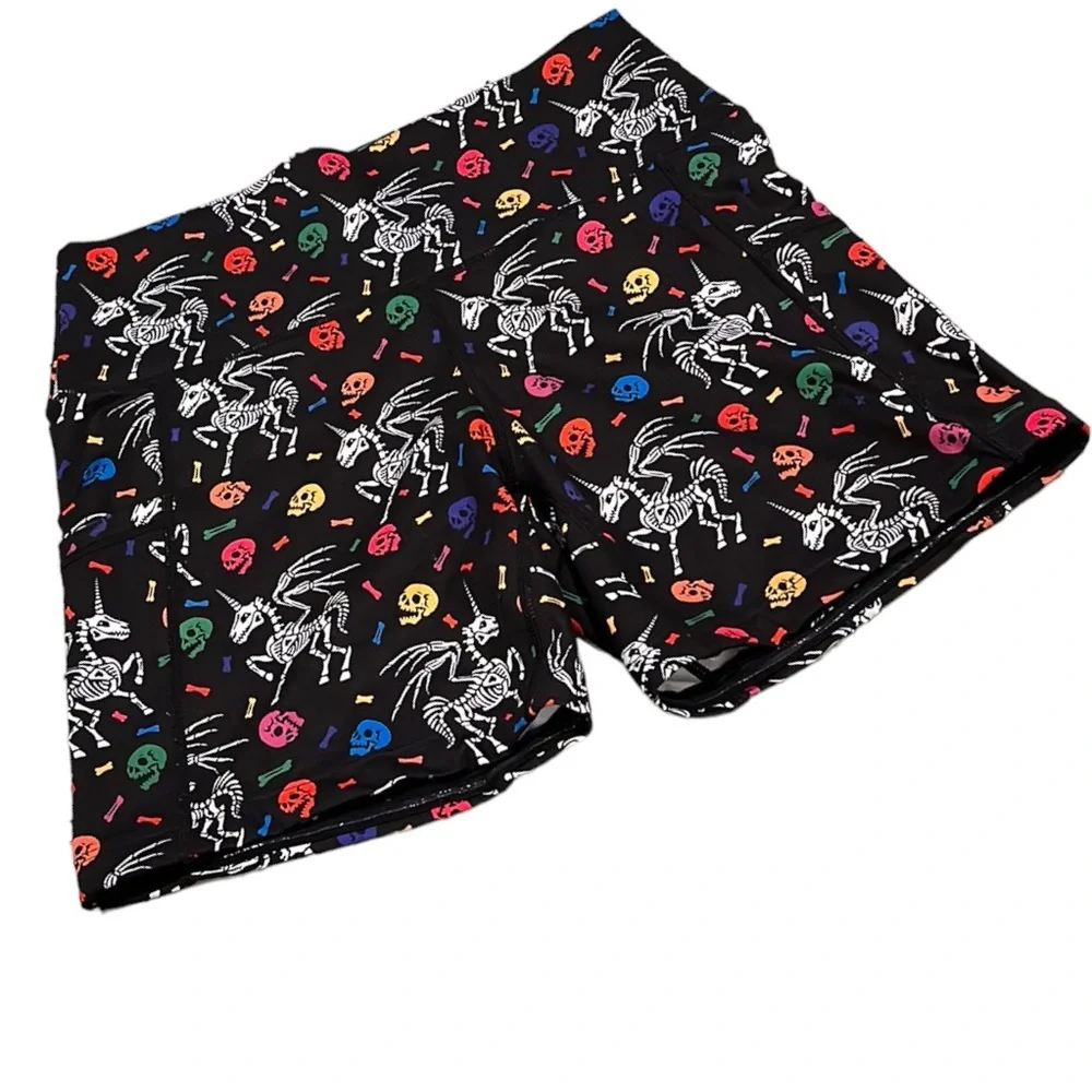 CONSTANTLY VARIED GEAR MYTHICAL WORK OUT SHORTS BLACK MULTI SIZE MEDIUM
